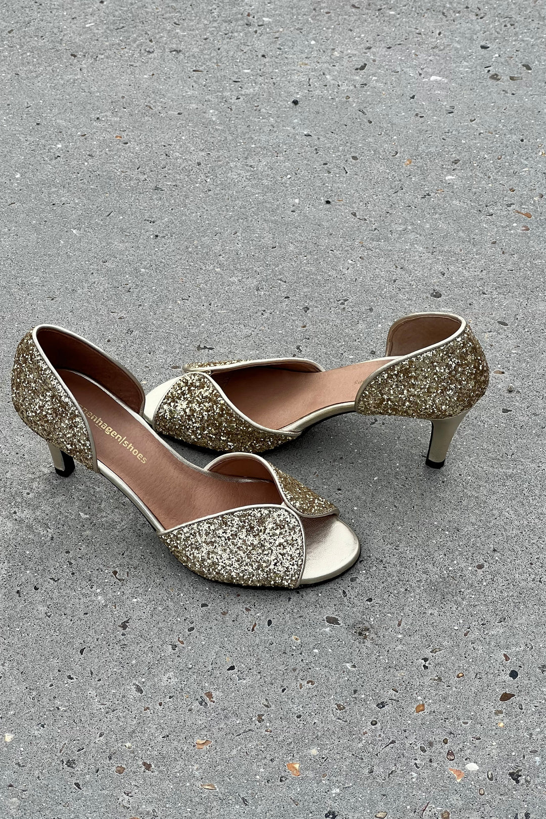 Copenhagen Shoes - My Diamonds - 013 Gold Glitter Stiletter 