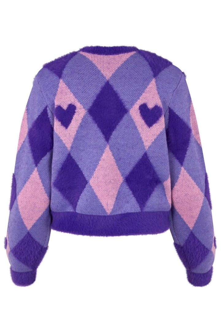 Cras - Emmacras Cardigan Harlequin Purple Cardigans 