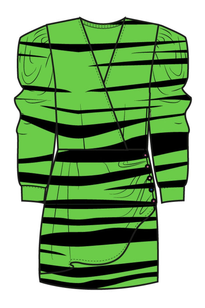 Cras - Yvonnecras Dress - Tiger Green Kjoler 