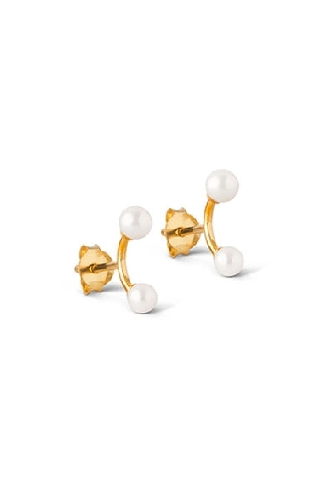 Enamel Copenhagen - Earring, 2 Pearls - 925S/Gp Øreringe 