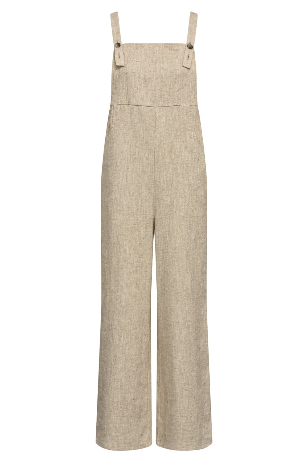 Forudbestilling - A-VIEW - Linen Jumpsuit - 003 Light Sand (April/Maj) Overalls 