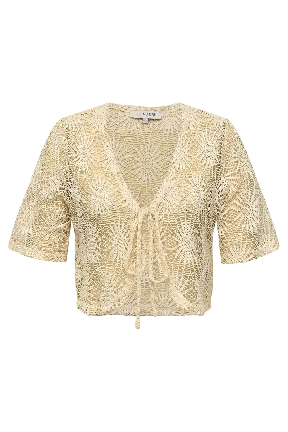Forudbestilling - A-VIEW - Sky Cardigan - 004 Sand (April/Maj) Cardigans 