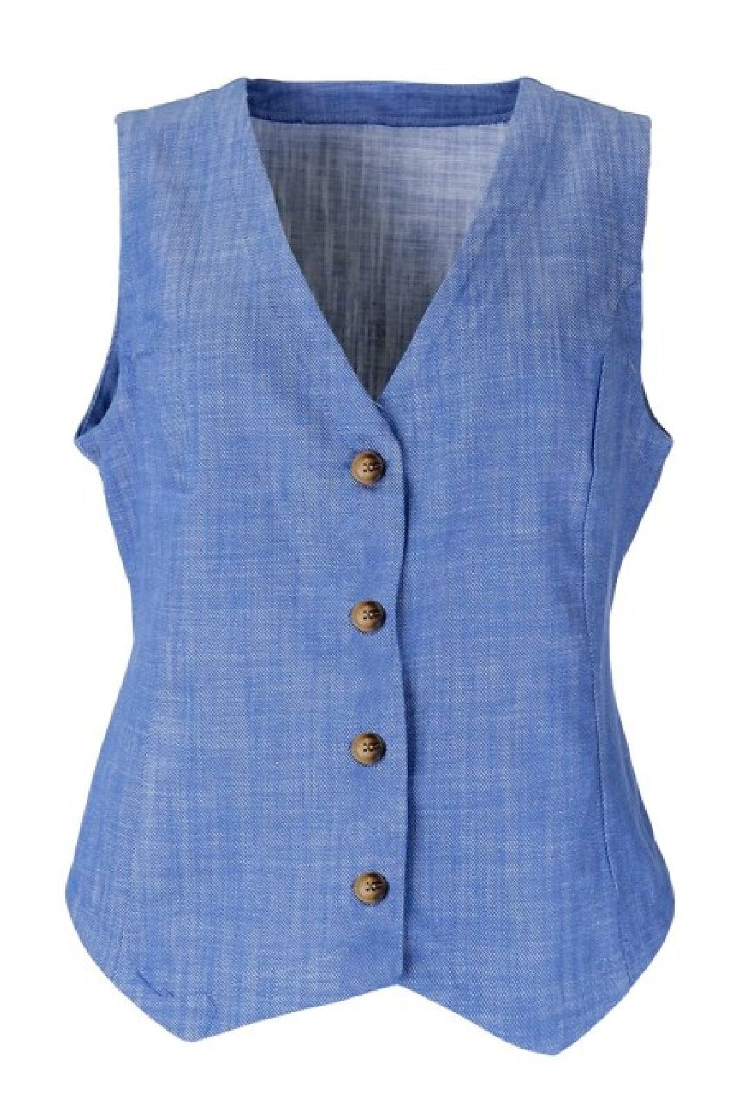 Forudbestilling - Black Colour - Bcbox Light Denim Vest - Lt. Blue (Maj/Juni) Veste 