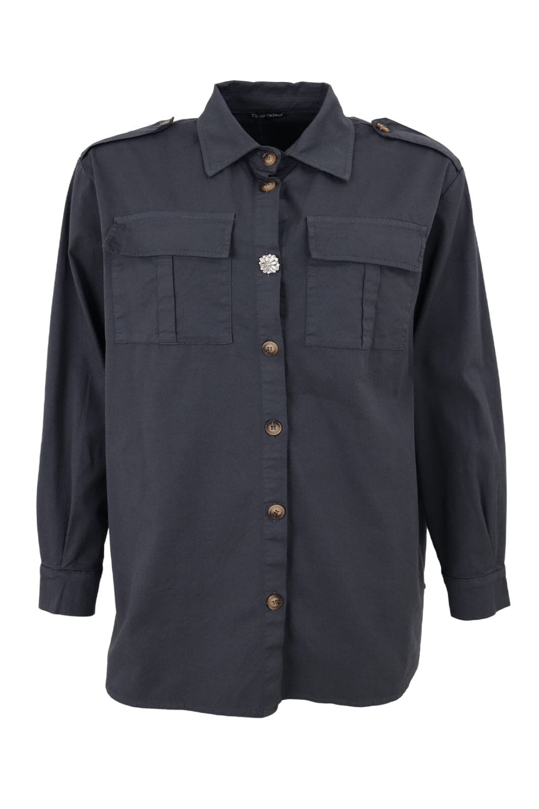 Forudbestilling - Black Colour - Bccanvas Oversize Shirt/Jacket - Dk. Grey Skjorter 