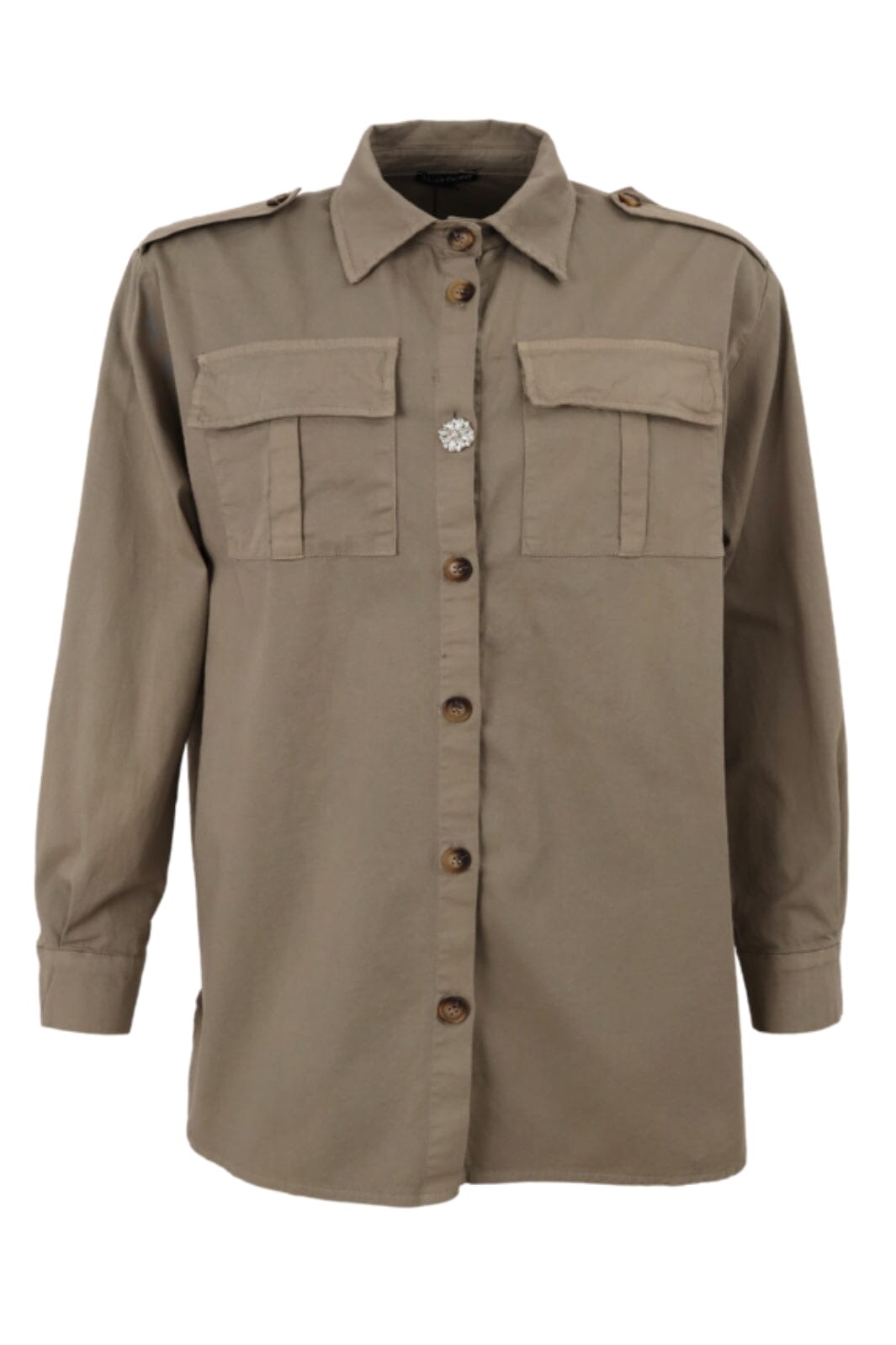 Forudbestilling - Black Colour - Bccanvas Oversize Shirt/Jacket - KH Khaki Skjorter 