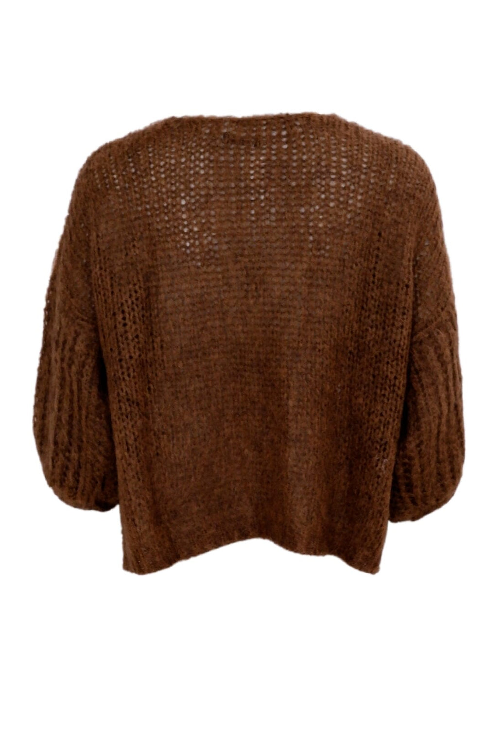Forudbestilling - Black Colour - Bccasey Puff Sleeve Cardigan - Coffee Cardigans 