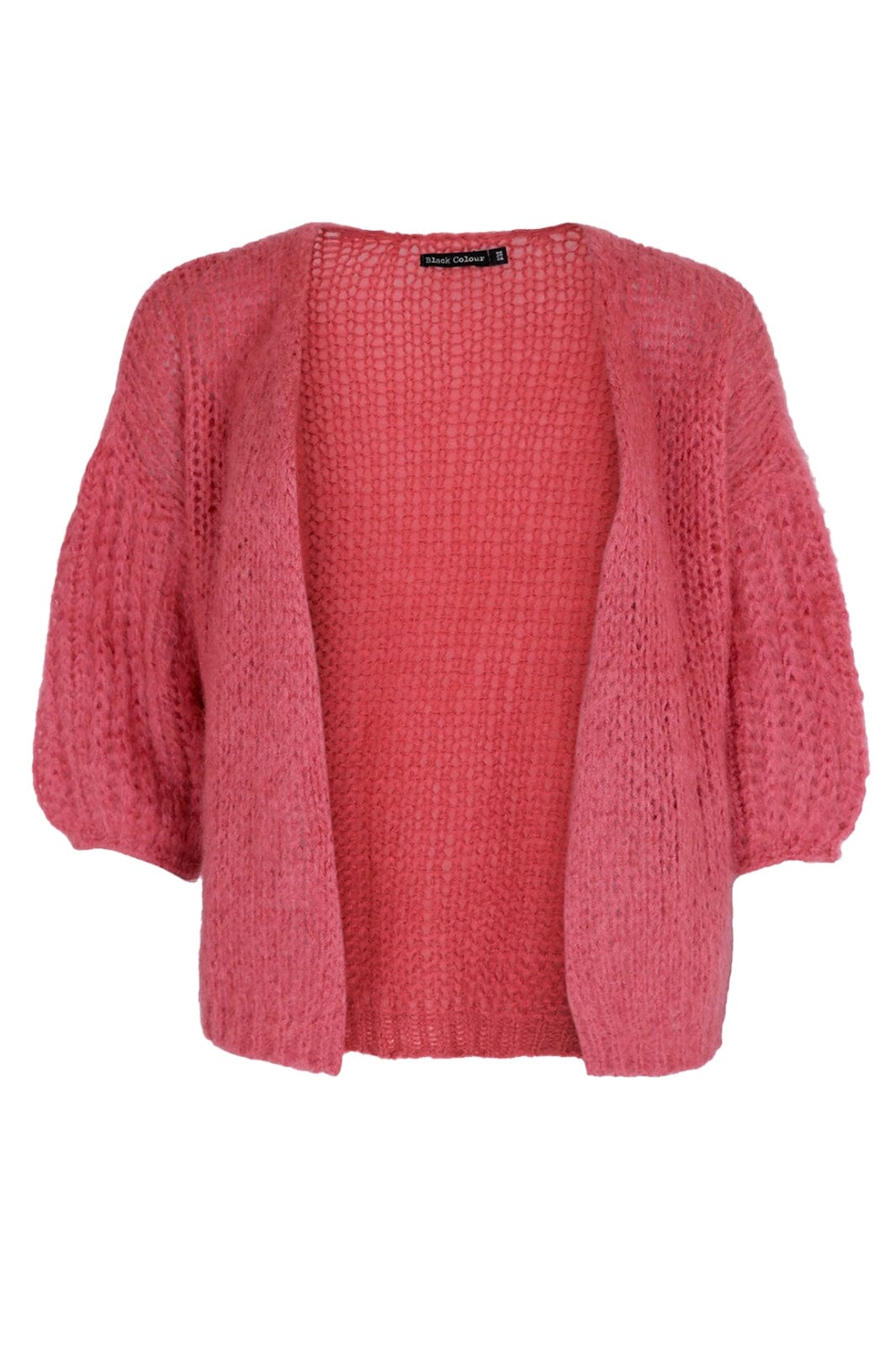 Forudbestilling - Black Colour - Bccasey Puff Sleeve Cardigan - Marsala Rose Cardigans 