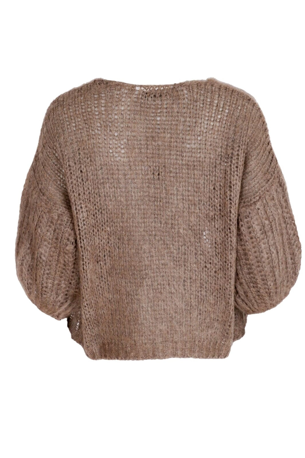Forudbestilling - Black Colour - Bccasey Puff Sleeve Cardigan - Taupe Cardigans 