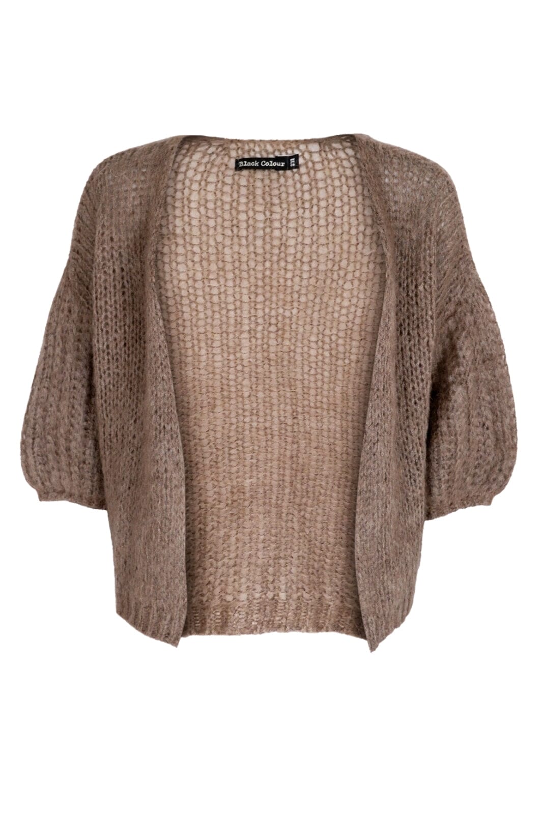 Forudbestilling - Black Colour - Bccasey Puff Sleeve Cardigan - Taupe Cardigans 
