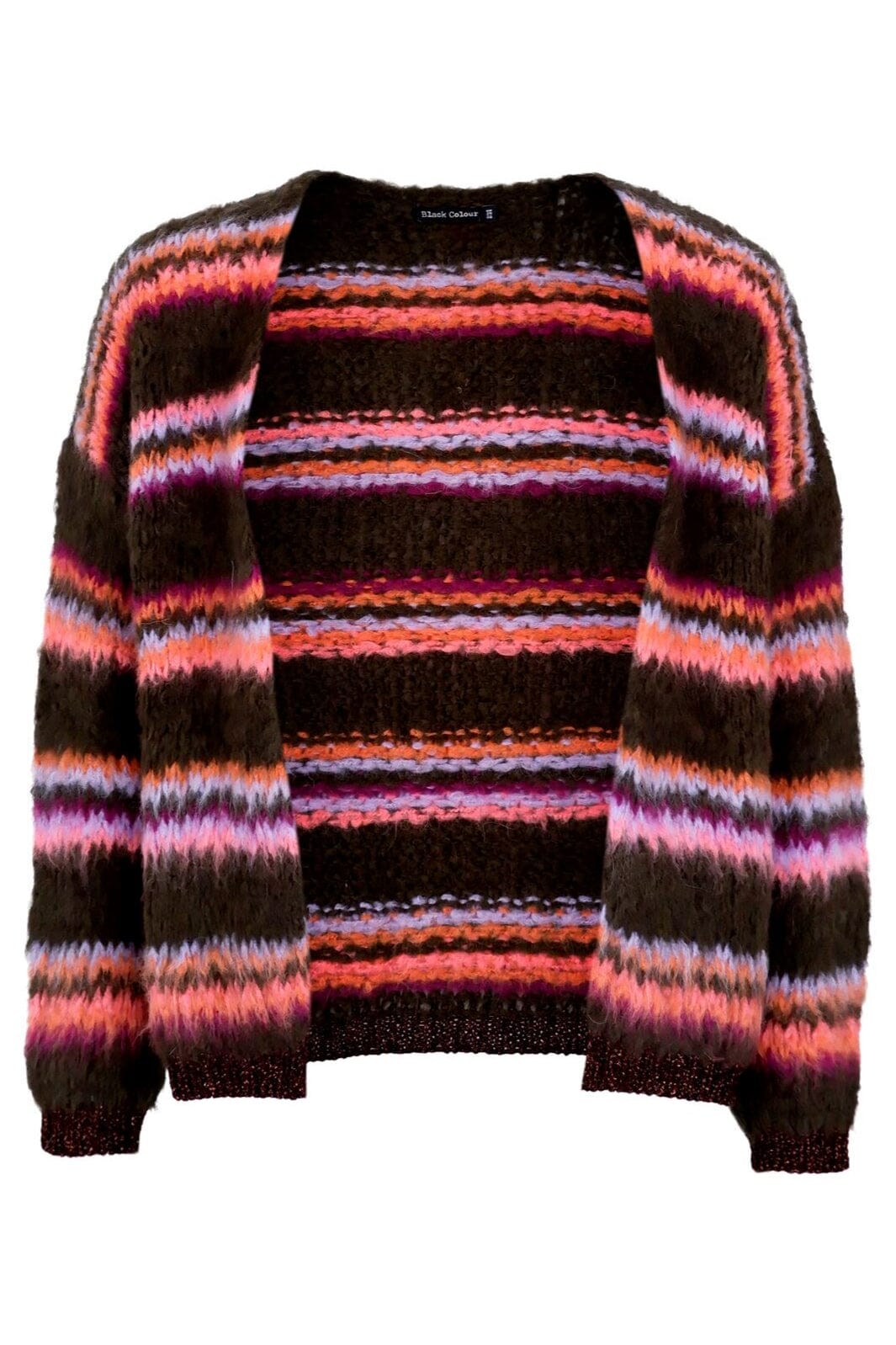 Forudbestilling - Black Colour - Bccayenne Striped Cardigan - Brown Cardigans 