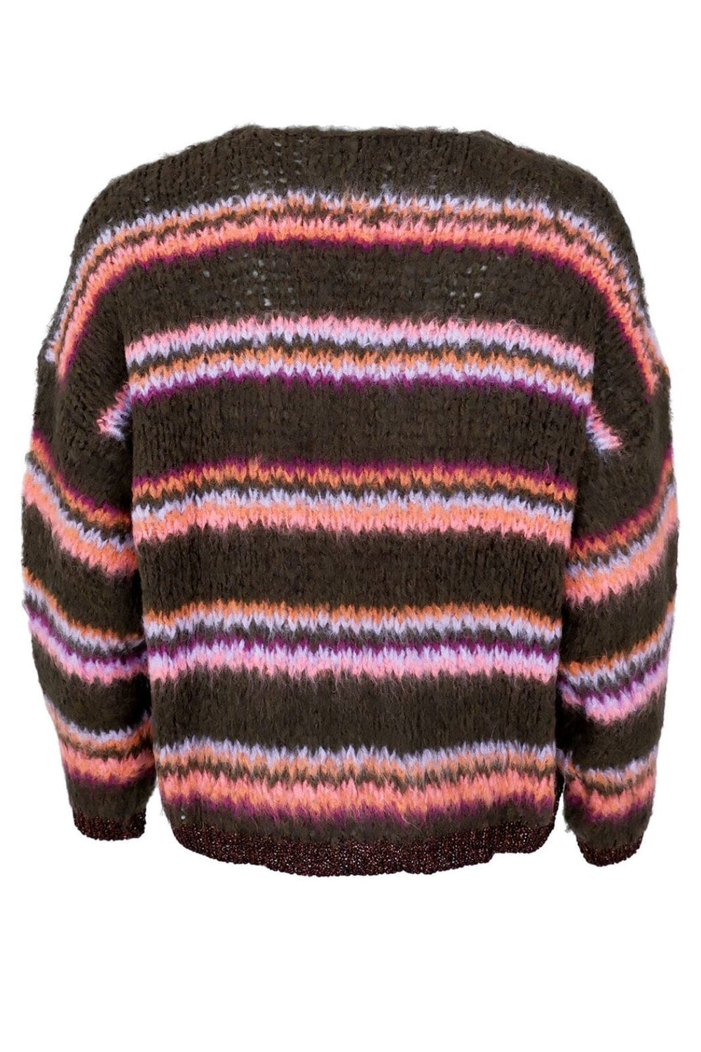 Forudbestilling - Black Colour - Bccayenne Striped Cardigan - Brown Cardigans 