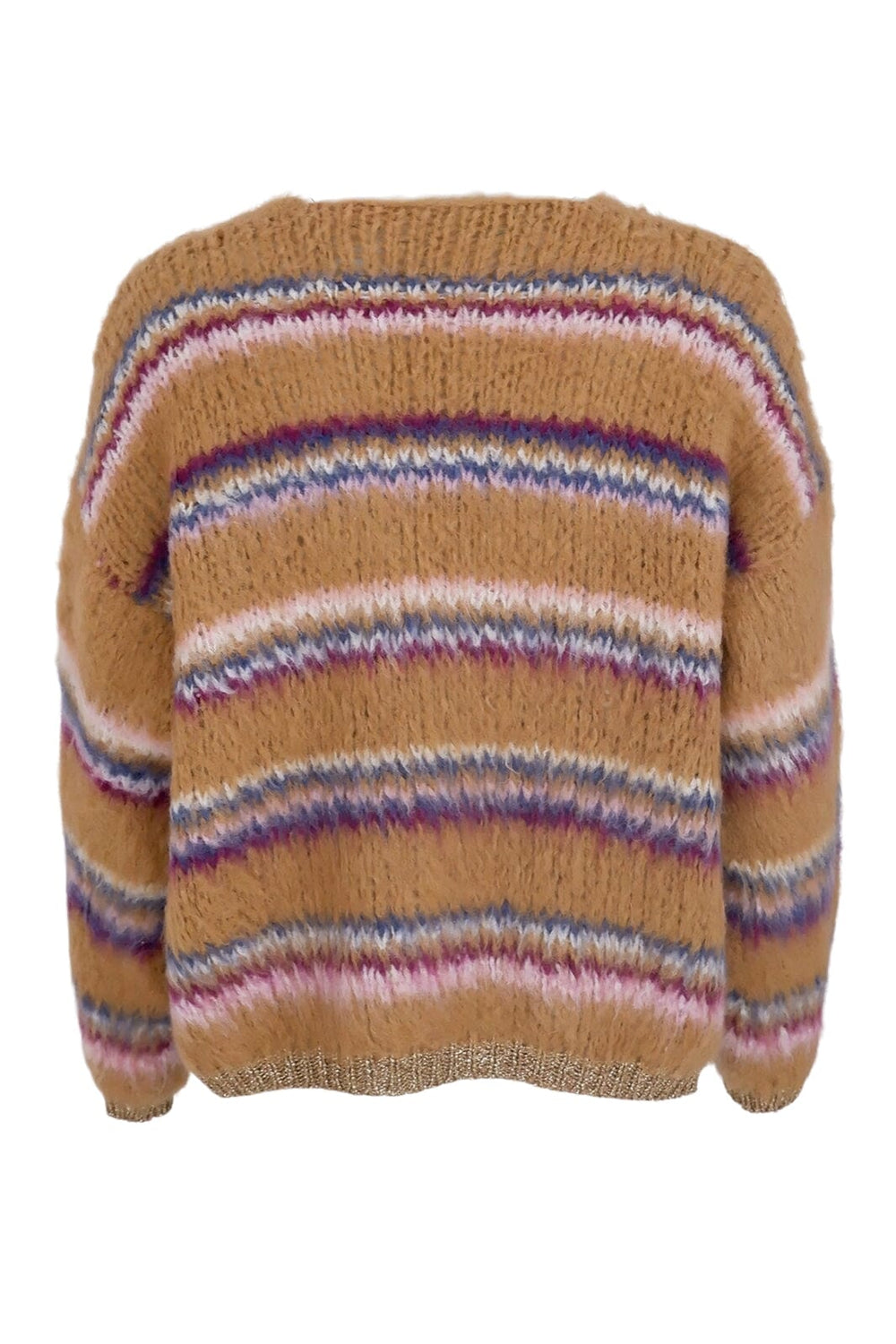 Forudbestilling - Black Colour - Bccayenne Striped Cardigan - Caramel Cardigans 