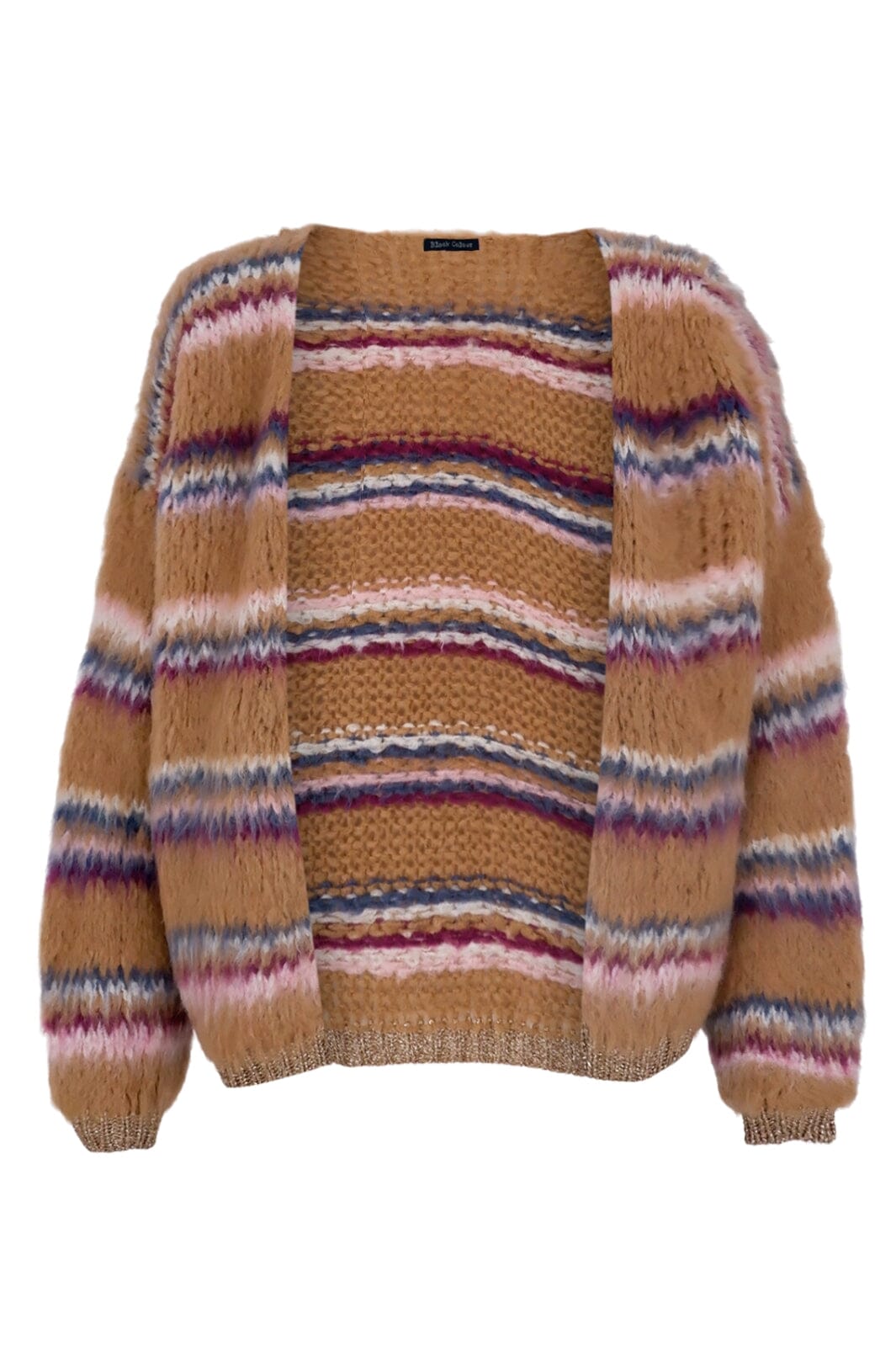 Forudbestilling - Black Colour - Bccayenne Striped Cardigan - Caramel Cardigans 