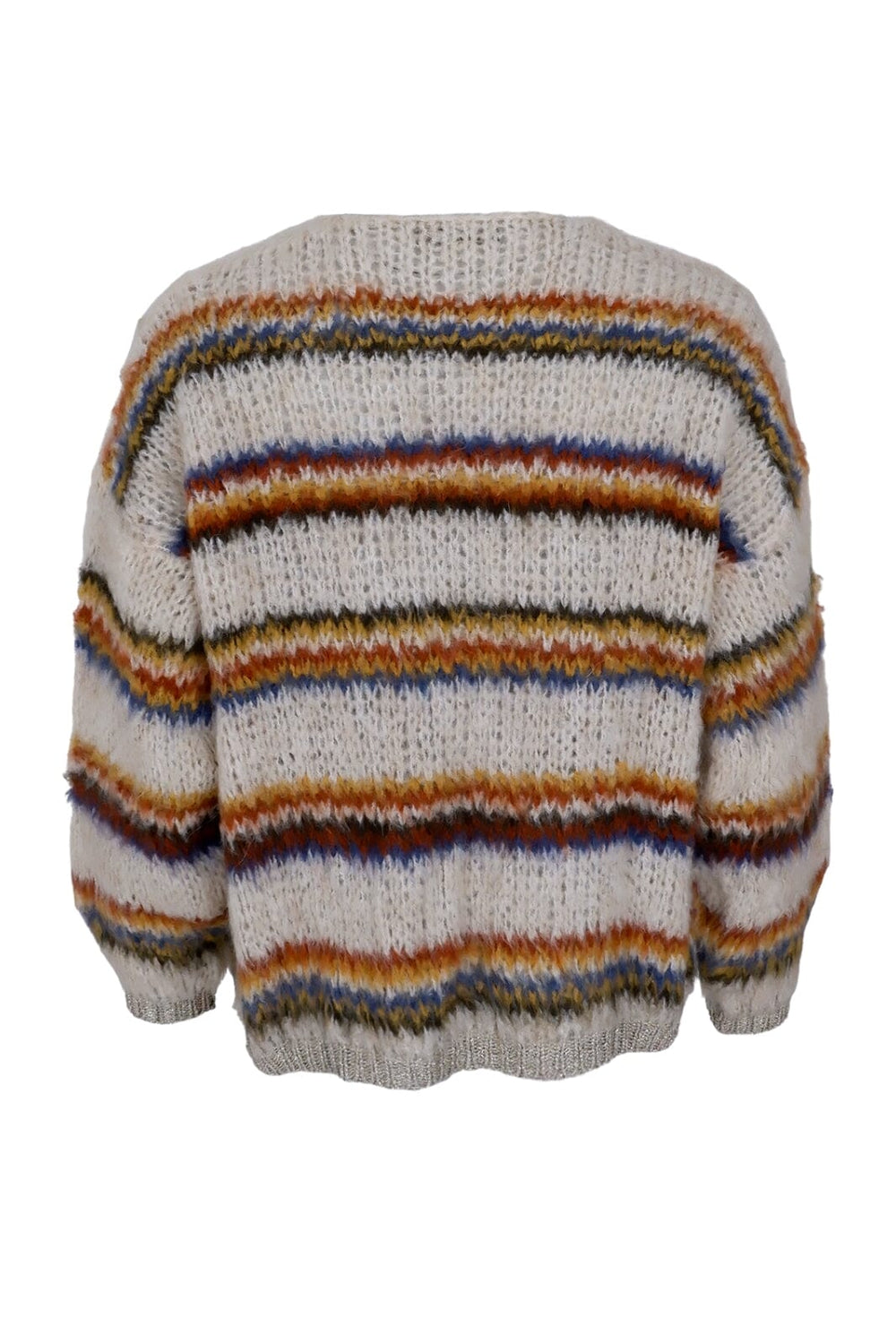 Forudbestilling - Black Colour - Bccayenne Striped Cardigan - Creme Cardigans 
