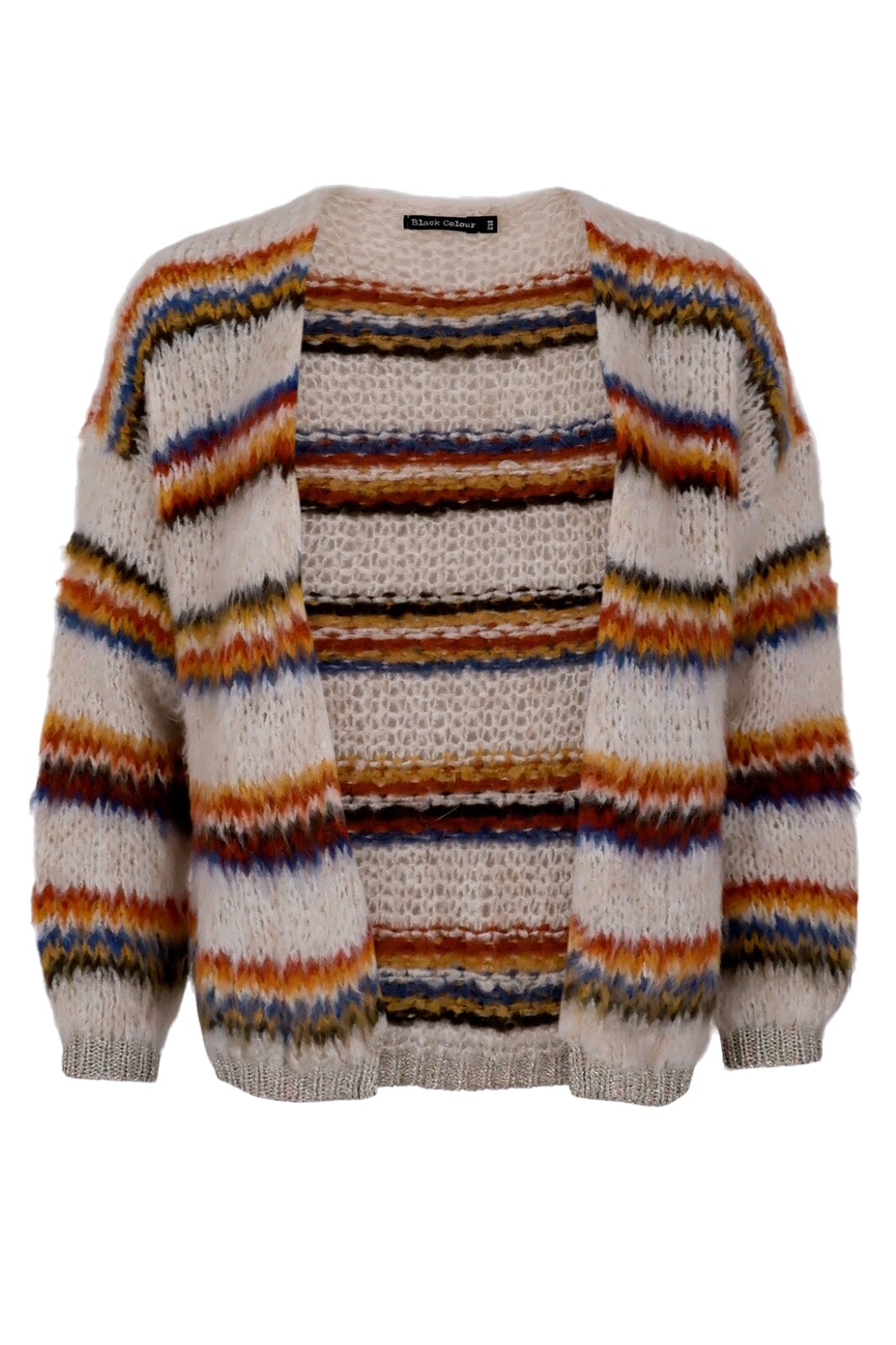 Forudbestilling - Black Colour - Bccayenne Striped Cardigan - Creme Cardigans 