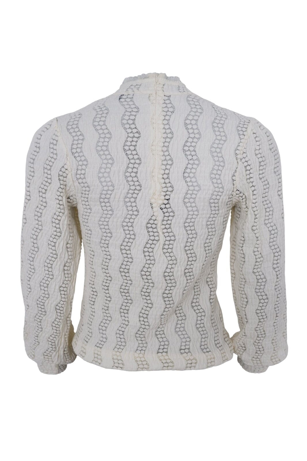 Forudbestilling - Black Colour - Bceleonora Lace Blouse W. Turtleneck - Off White Bluser 