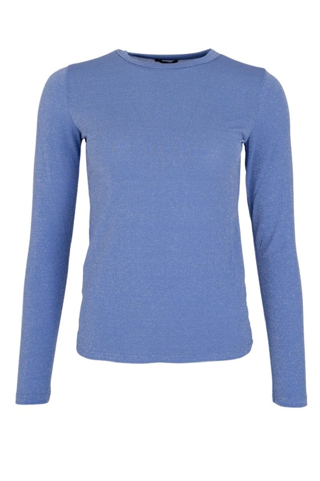 Forudbestilling - Black Colour - Bcfaye Lurex Blouse - Lt. Blue (Februar) Bluser 