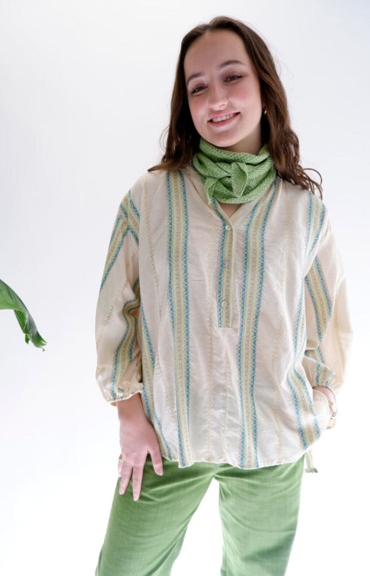 Forudbestilling - Black Colour - Bckitty Triangle Scarf - Green - (Marts) Tørklæder 