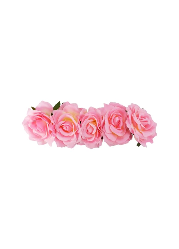 Forudbestilling - Black Colour - Bckwamie Soft Flower Headband - Pink (Februar) Hårbånd 