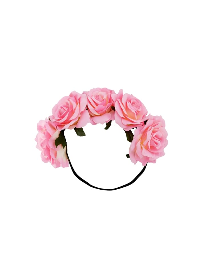 Forudbestilling - Black Colour - Bckwamie Soft Flower Headband - Pink (Februar) Hårbånd 