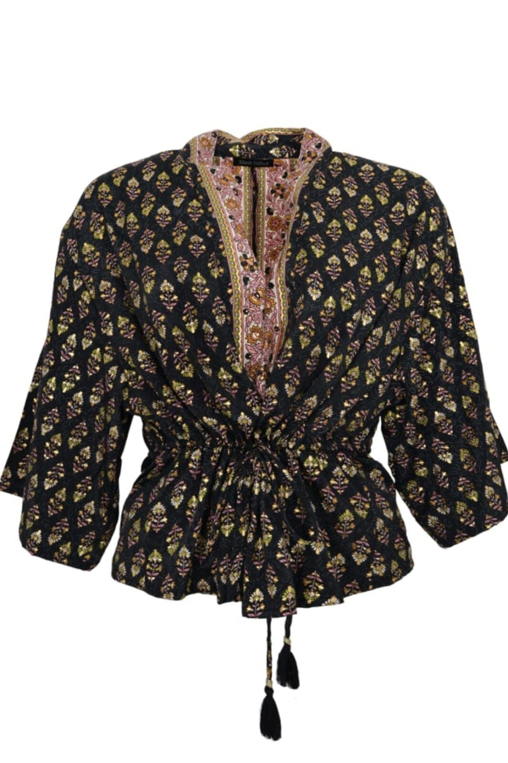 Forudbestilling - Black Colour - Bcluna Bolero S/S Kimono - Black Pine Kimono 