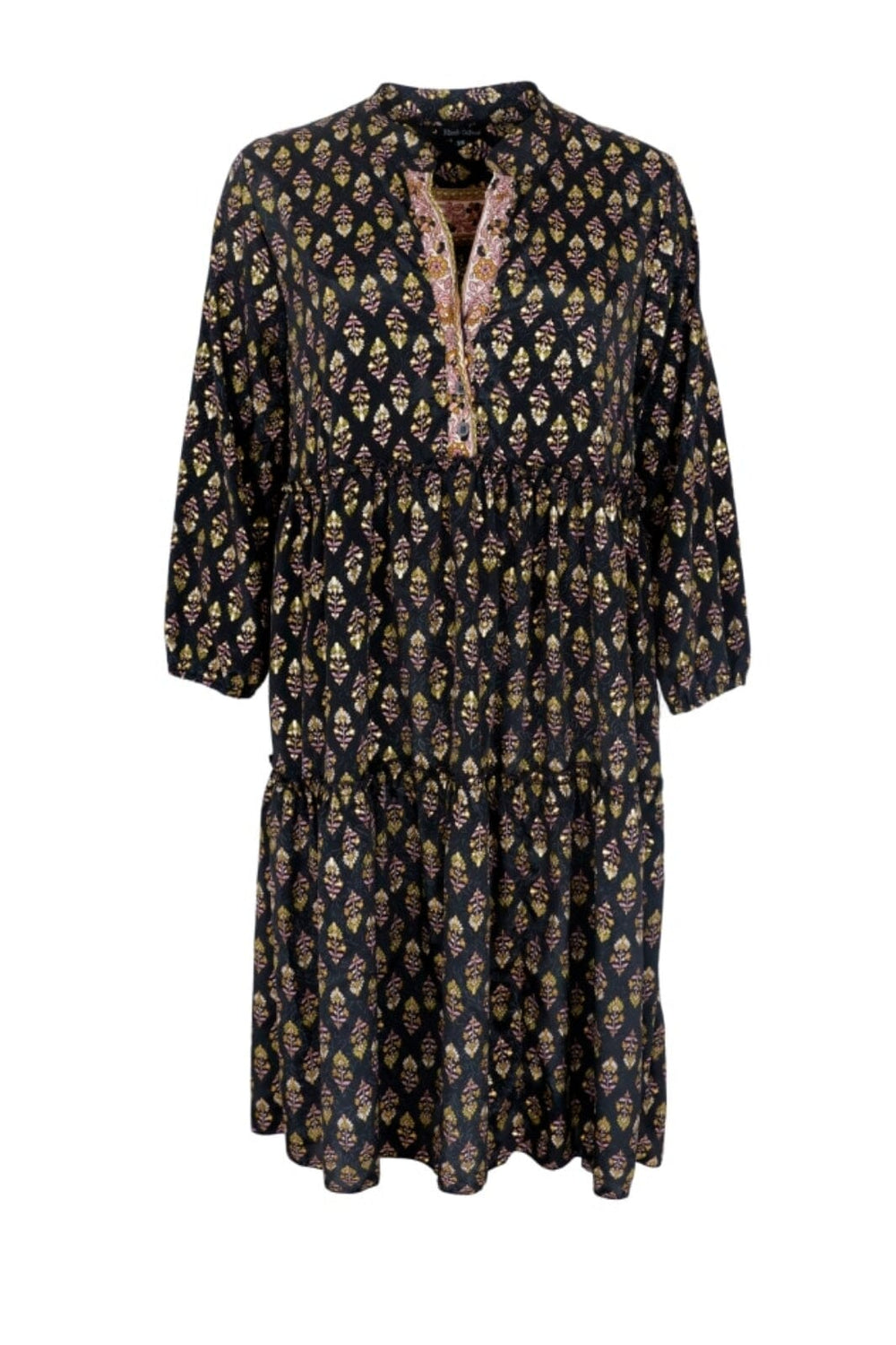 Forudbestilling - Black Colour - Bcluna Short Boho Dress - Black Pine Kjoler 