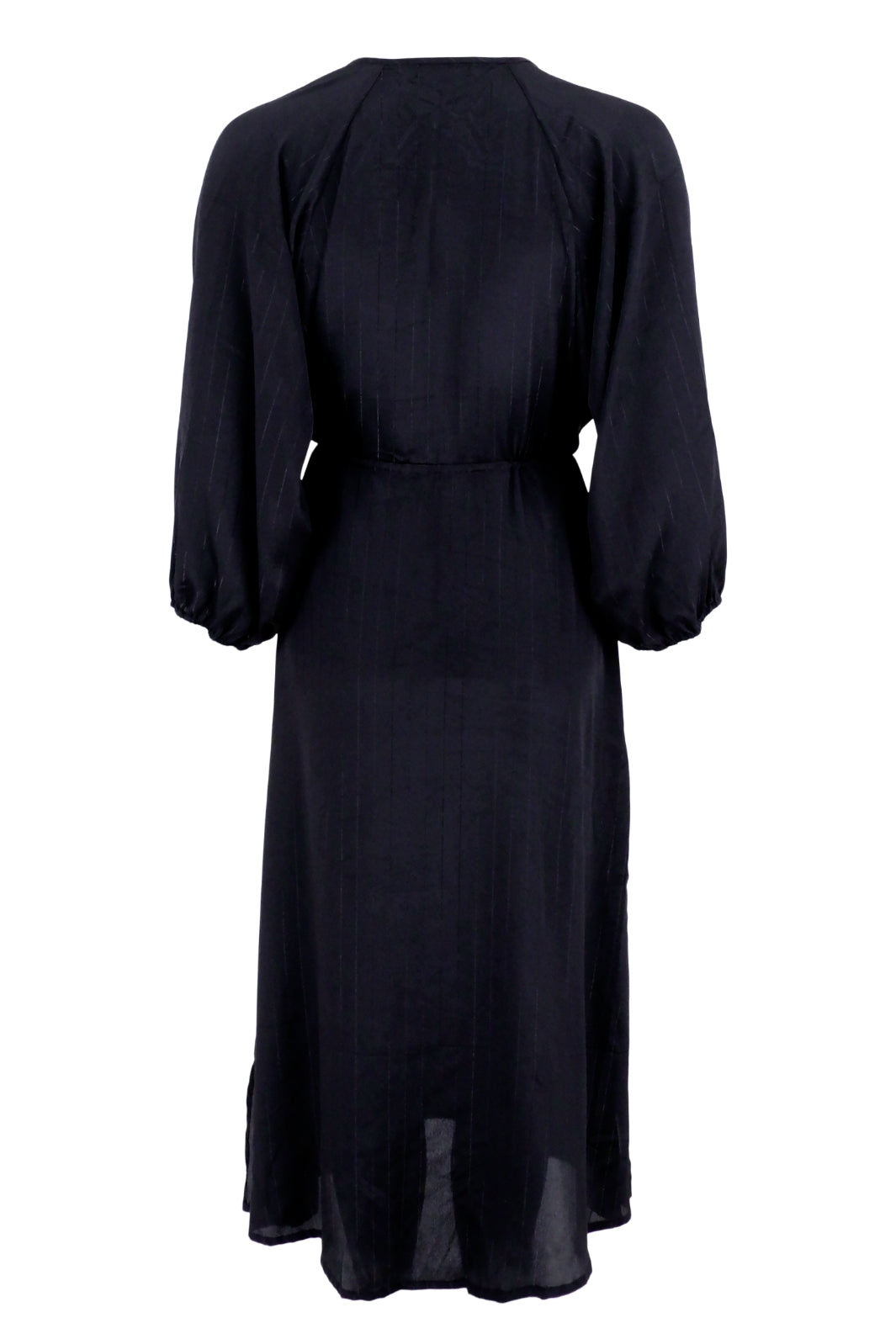 Forudbestilling - Black Colour - Bcluna V-Neck Long Dress - Black Pinstripe (November) Kjoler 