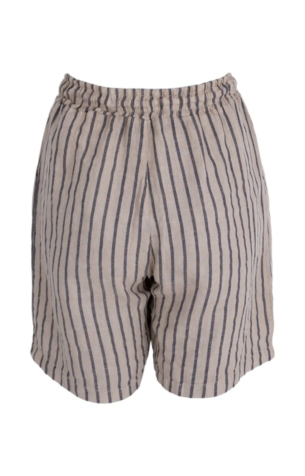 Forudbestilling - Black Colour - Bcmelina Linen Shorts - Beige Stripe - (Marts) Shorts 
