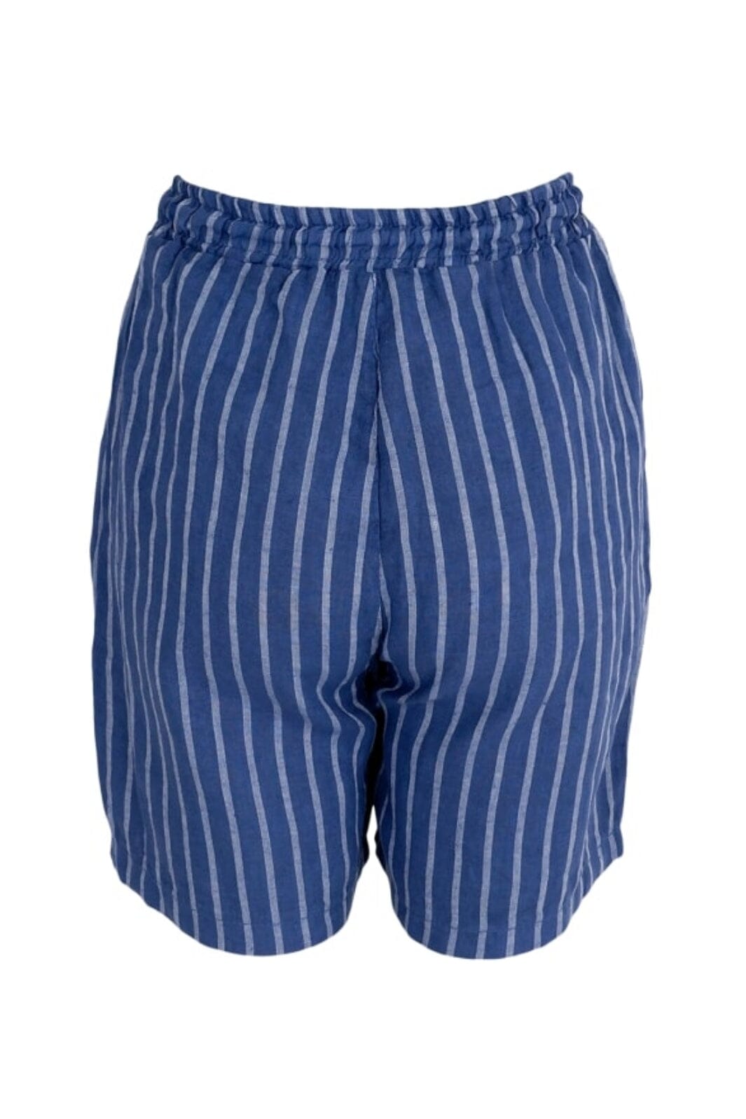 Forudbestilling - Black Colour - Bcmelina Linen Shorts - Blue Stripe - (Marts) Shorts 