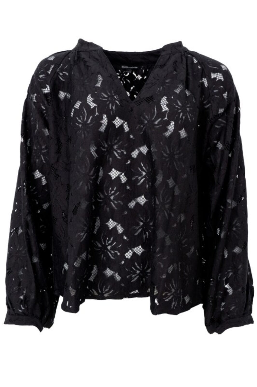 Forudbestilling - Black Colour - Bcnelly Flower Blouse - Black Bluser 