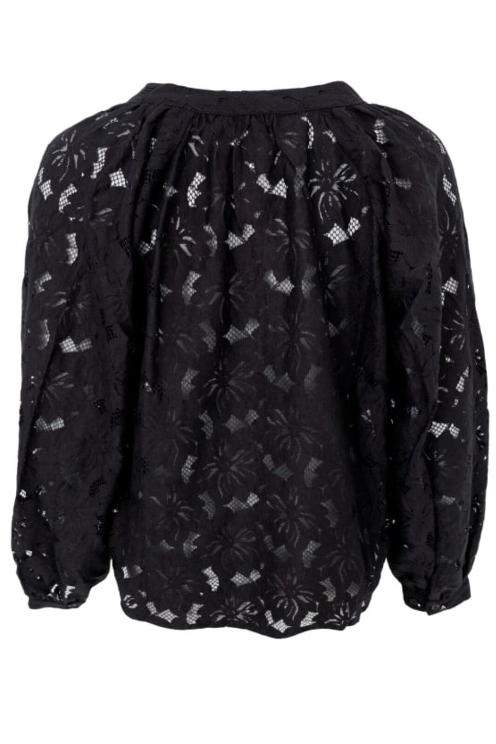 Forudbestilling - Black Colour - Bcnelly Flower Blouse - Black Bluser 