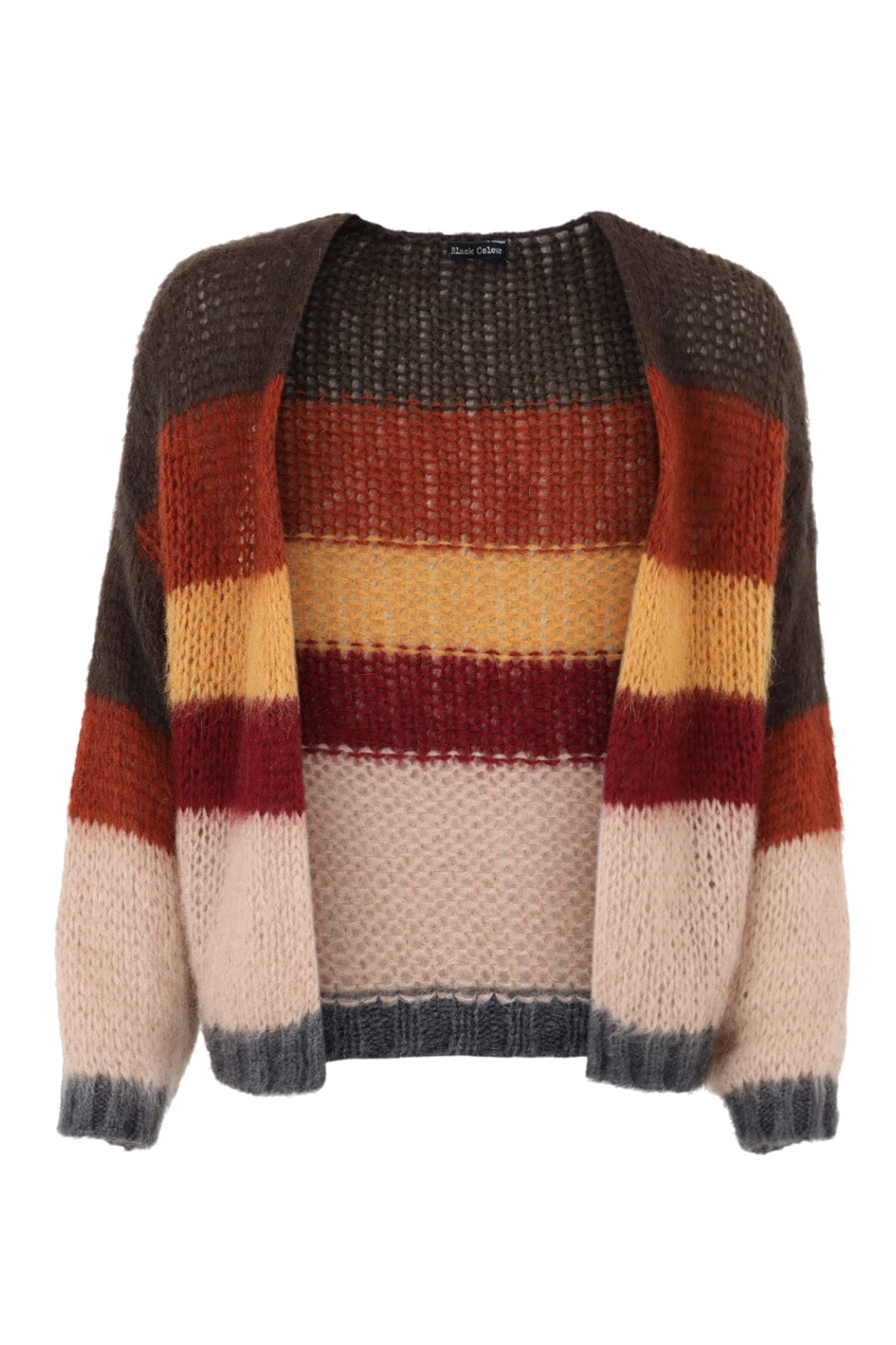 Forudbestilling - Black Colour - Bcruby Cardigan Multistriped - Coffee Multi Cardigans 