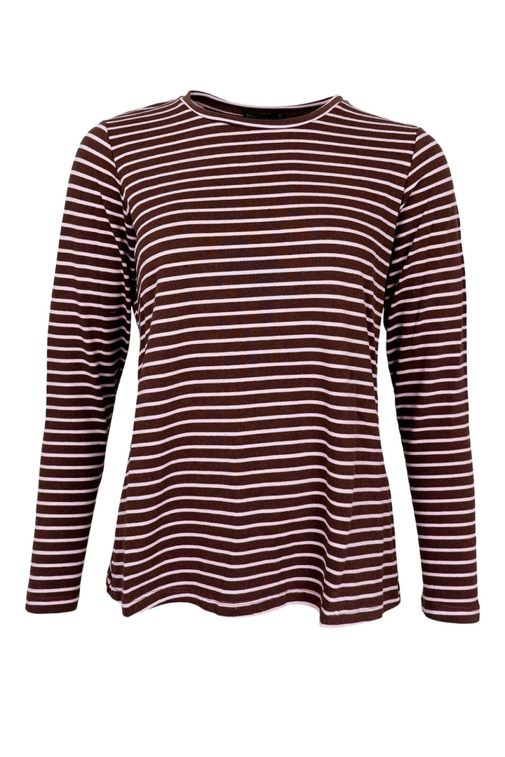 Forudbestilling - Black Colour - Bcsailor Regular L/S Striped T-Shirt - Coffee Bluser 