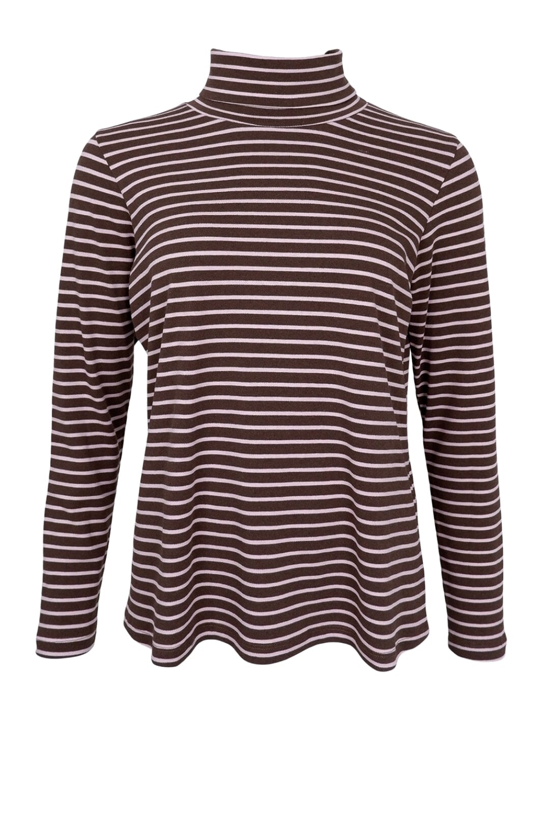 Forudbestilling - Black Colour - Bcsailor Roll Neck Striped T-Shirt - Coffee Bluser 