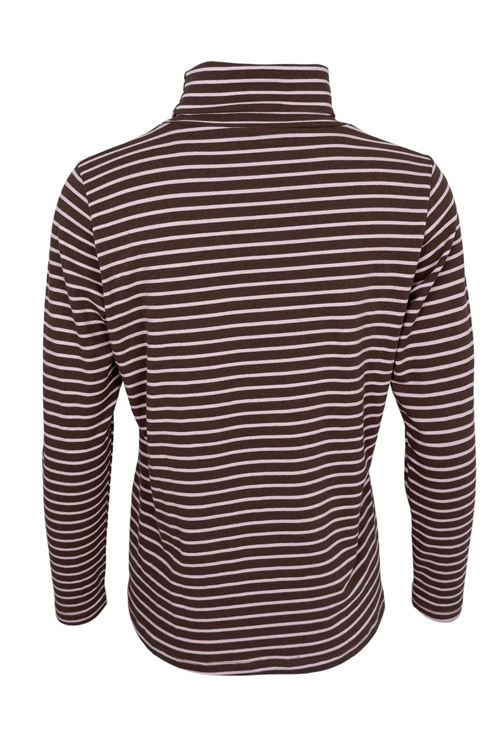 Forudbestilling - Black Colour - Bcsailor Roll Neck Striped T-Shirt - Coffee Bluser 