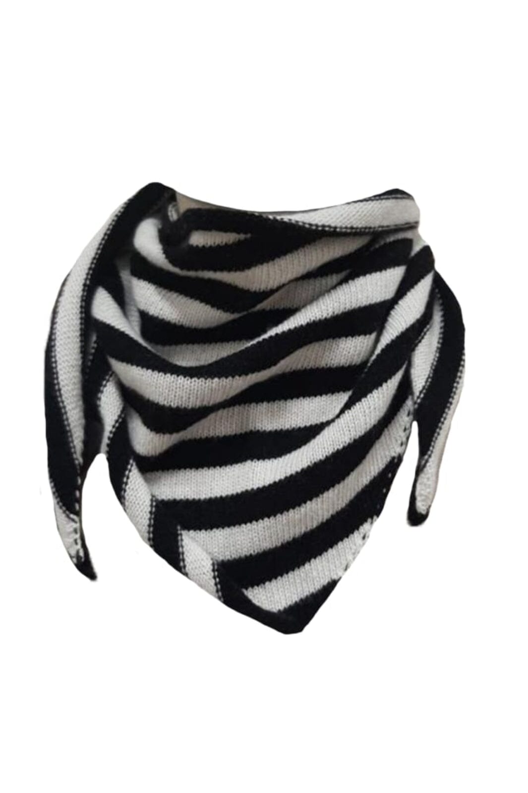 Forudbestilling - Black Colour - Bctriangle Striped Scarf - Black White - (Februar) Tørklæder 