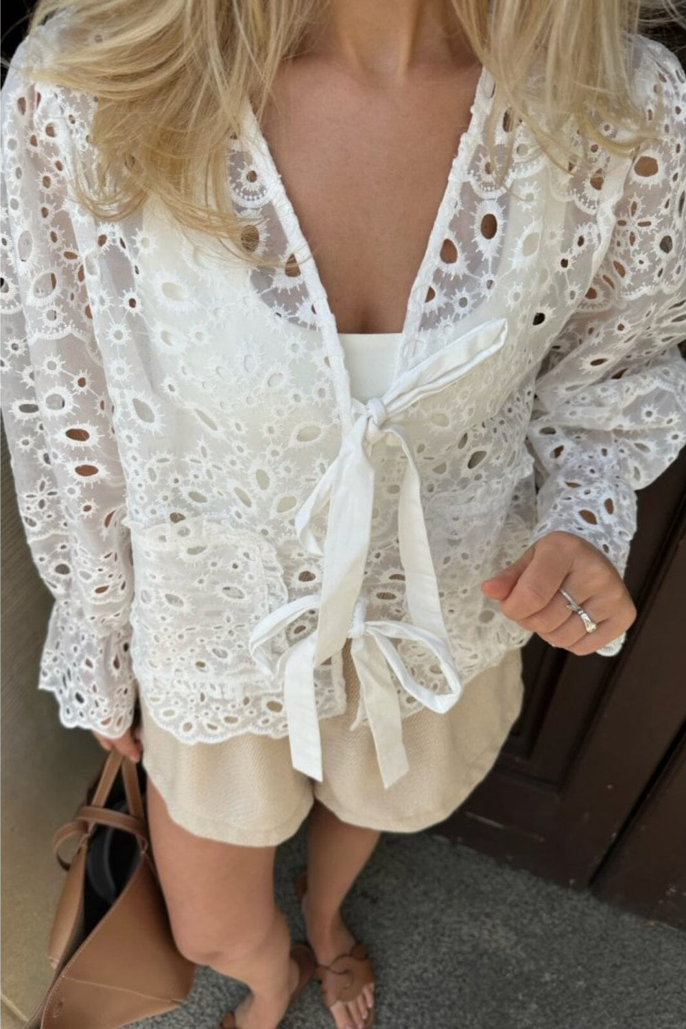 Forudbestilling - BYIC - Lana Lace Top - White Toppe 