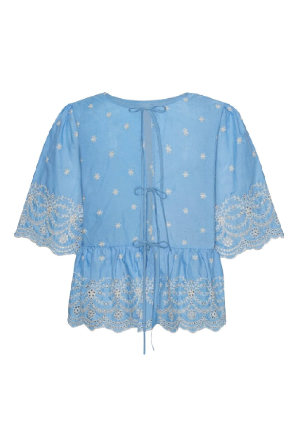 Forudbestilling - BYIC - Lula Top - sbwe Soft Blue White Embroidery Toppe 