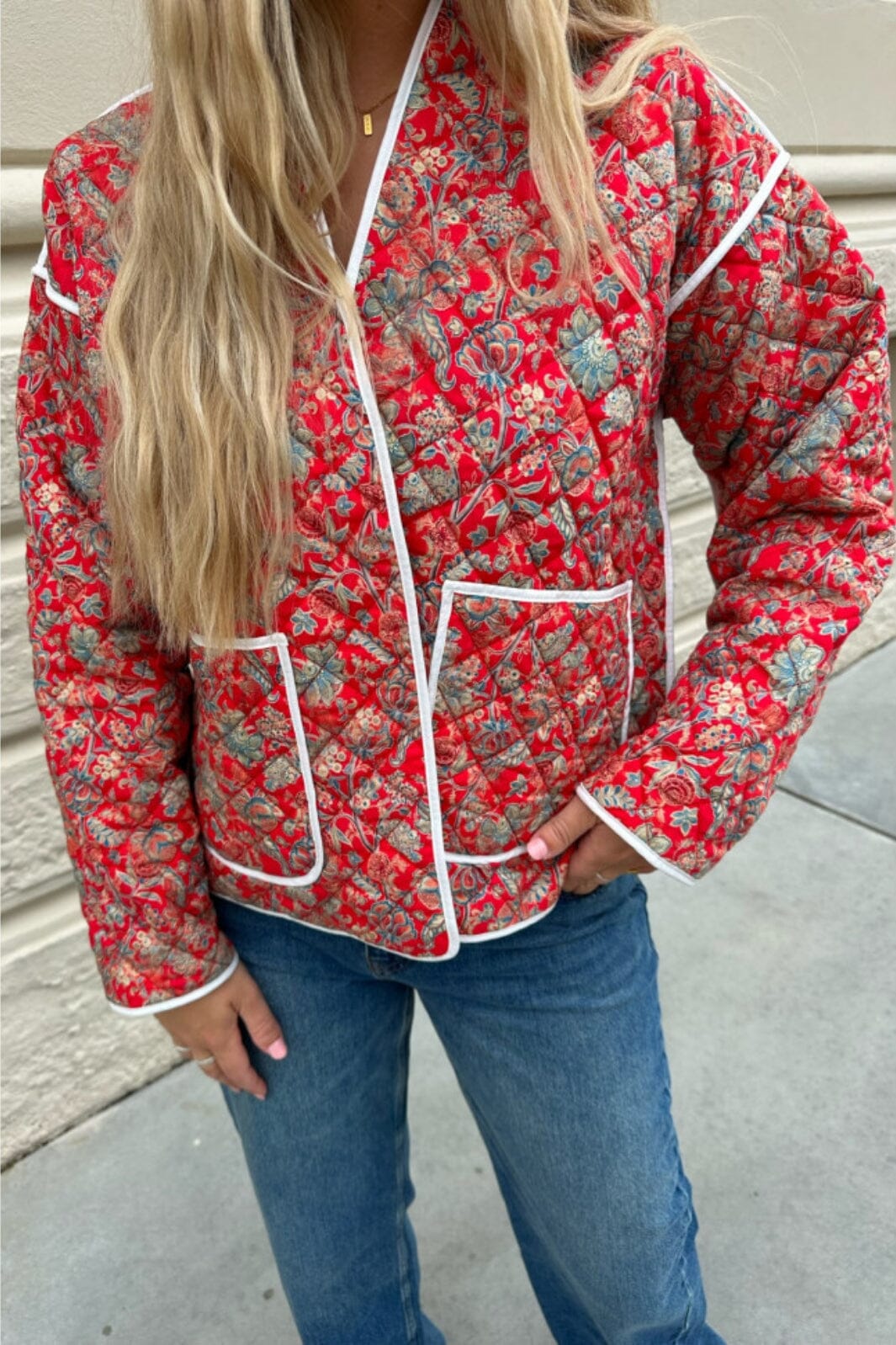 Forudbestilling - BYIC - Saga Jacket Red Wild Flower Jakker 