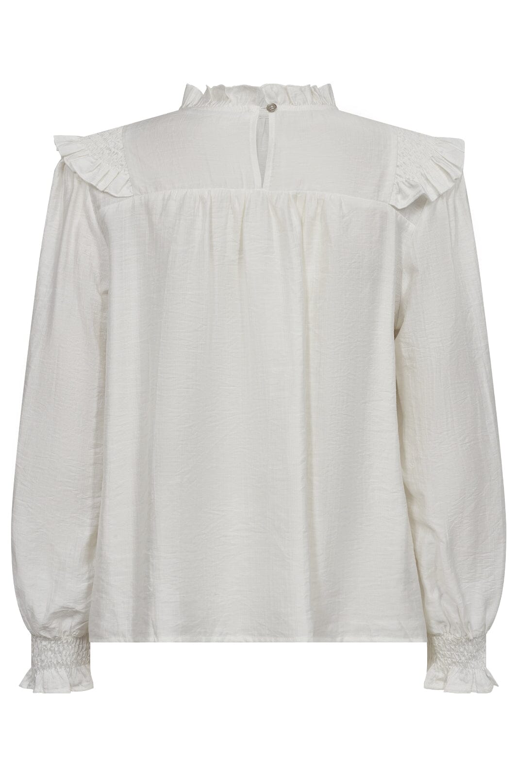 Forudbestilling - Co´couture - Anguscc Smock Frill Blouse 35391 - 635 Stone Bluser 