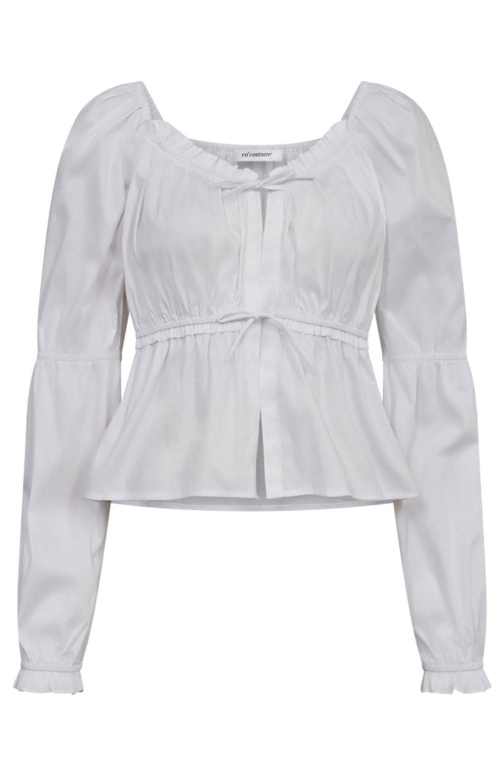 Forudbestilling - Co´couture - Annahcc Tie Blouse - 4000 White Bluser 