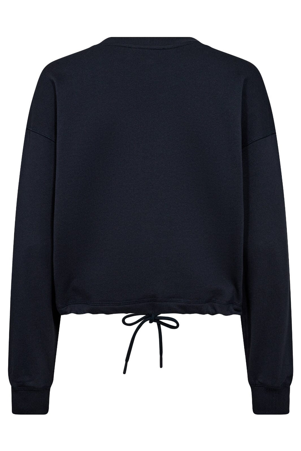 Forudbestilling - Co´couture - Cleancc Crop Tie Sweat 37018 - 120 Navy Sweatshirt 