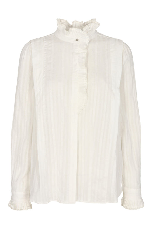 Forudbestilling - Co´couture - Eloise Pleat Shirt - Off white (Oktober) Bluser 