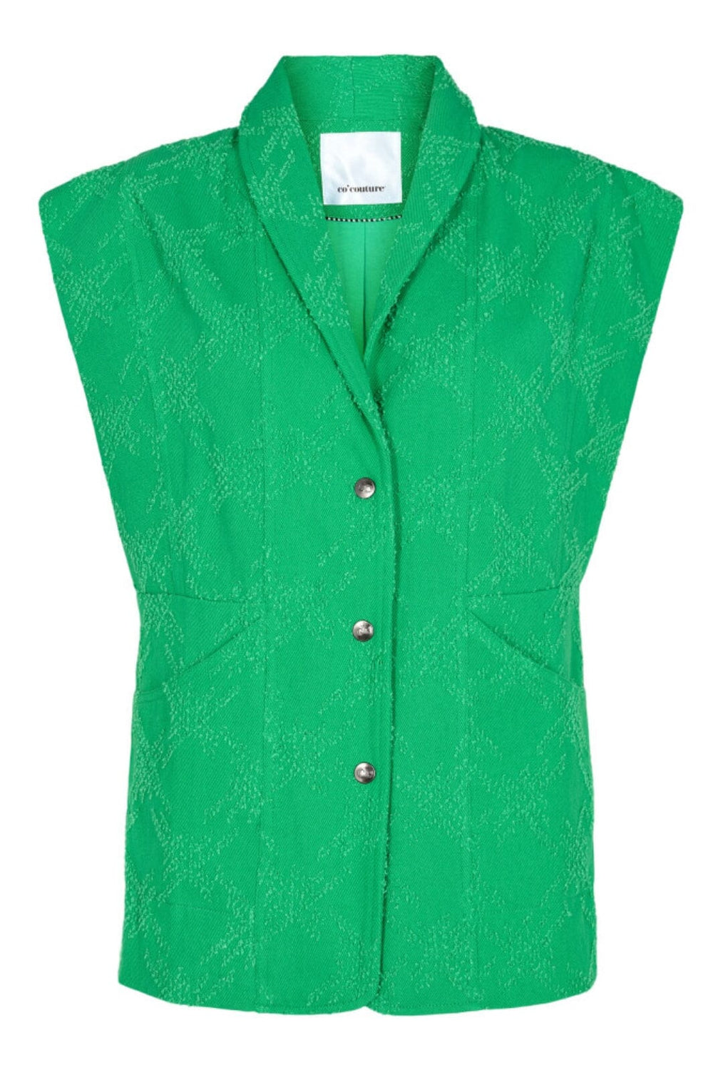 Forudbestilling - Co´couture - Harlow Distressed Vest - Green (December) Veste 
