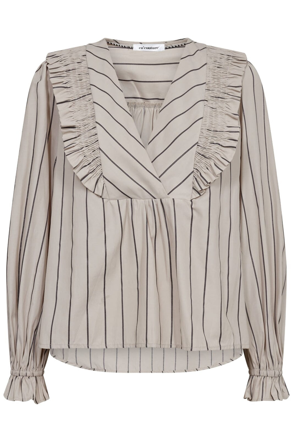 Forudbestilling - Co´couture - Ivanacc Smock Frill Blouse 35396 - 78 Marciblack Bluser 