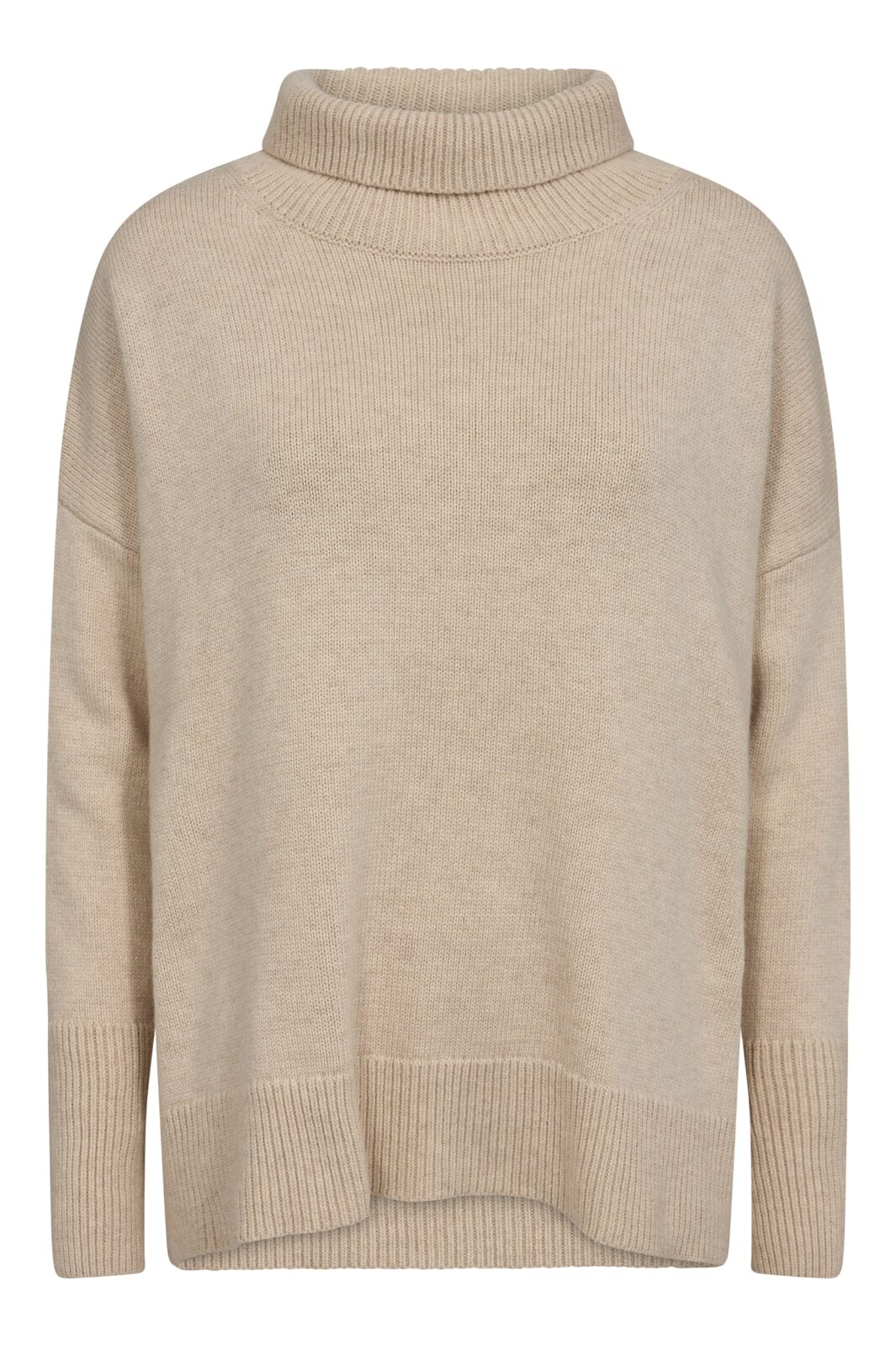 Forudbestilling - Co´couture - Majacc Roll Neck - 199 Bone Strikbluser 