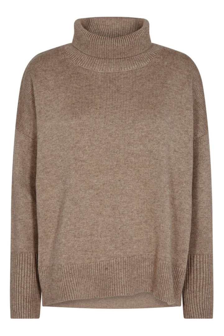 Forudbestilling - Co´couture - Majacc Roll Neck - 26 Latté Strikbluser 