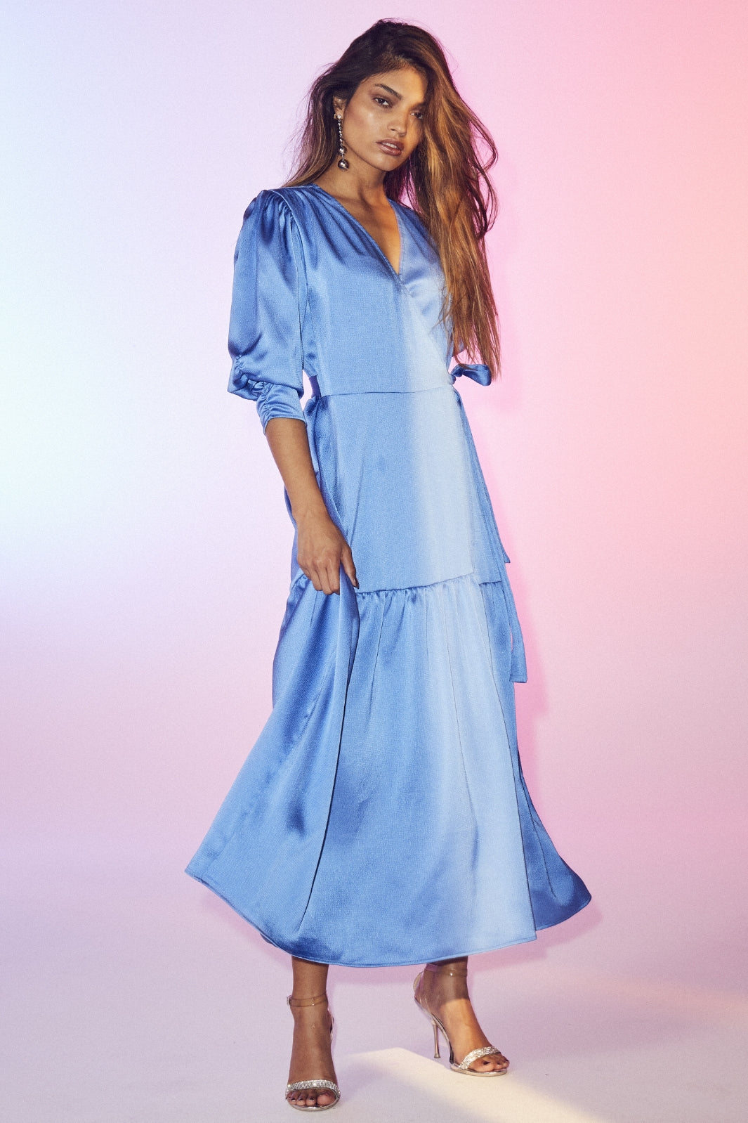 Forudbestilling - Co´couture - Mira Wrap Dress - New Blue (Oktober) Kjoler 