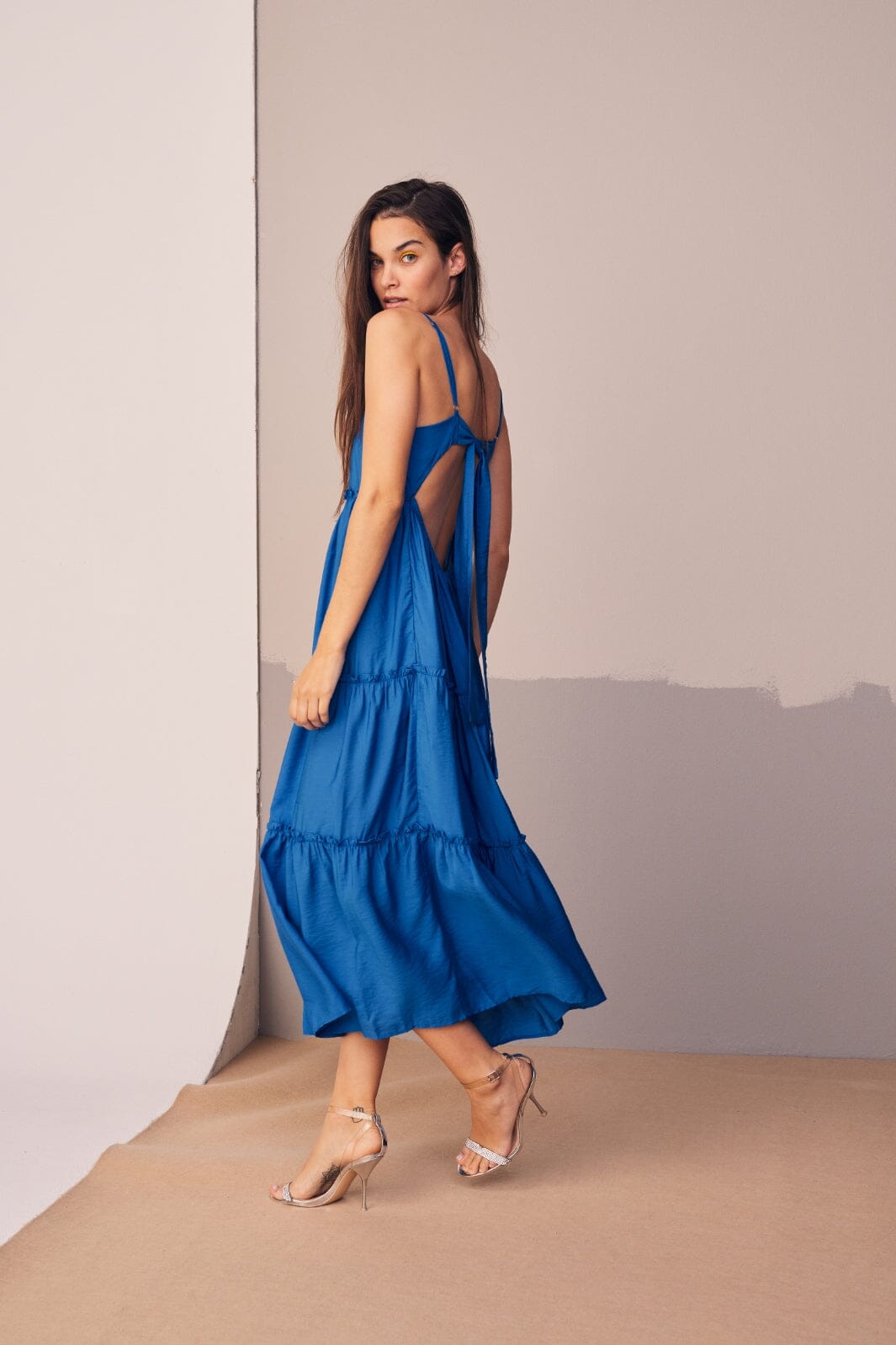 Forudbestilling - Co´couture - Monique Strap Dress - New Blue - (April) Kjoler 