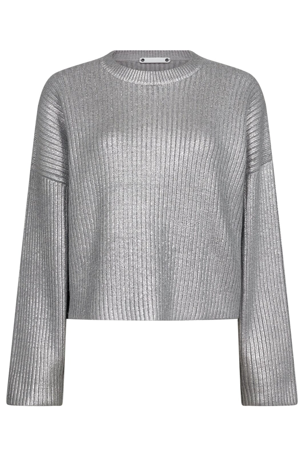 Forudbestilling - Co´couture - Rowcc Foil Knit 32119 - 930 Silver Bluser 